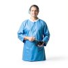 SMS Disposable Lab Coats Niesuga Blue Knee‑Length 50 GSM Sizes-3