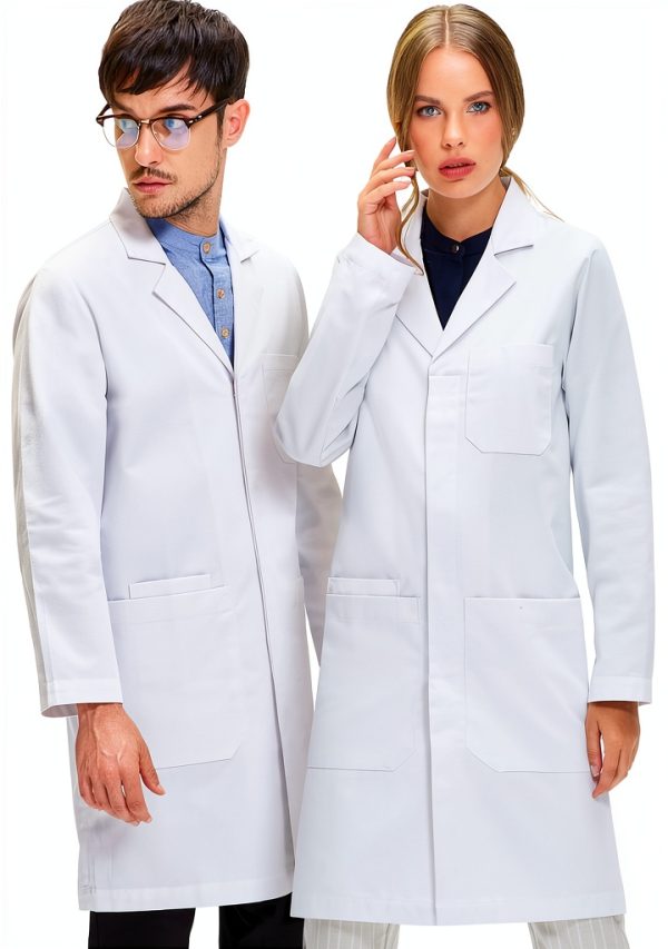 Dr. James Premium Unisex Lab Coat Fit with Phone Tablet Pockets 39"-0