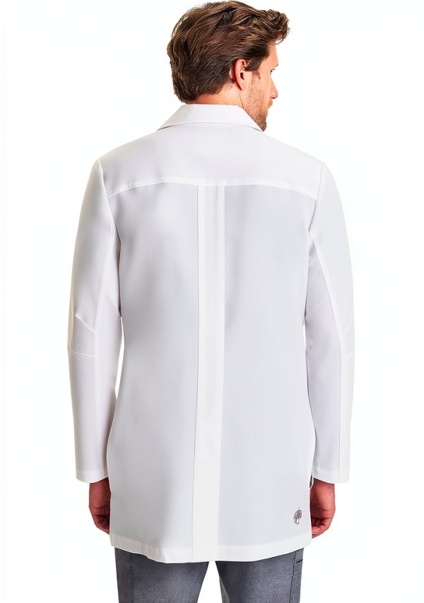 Healing Hands Logan Men’s White Lab Coat with 5 Pockets 360° Stretch-2