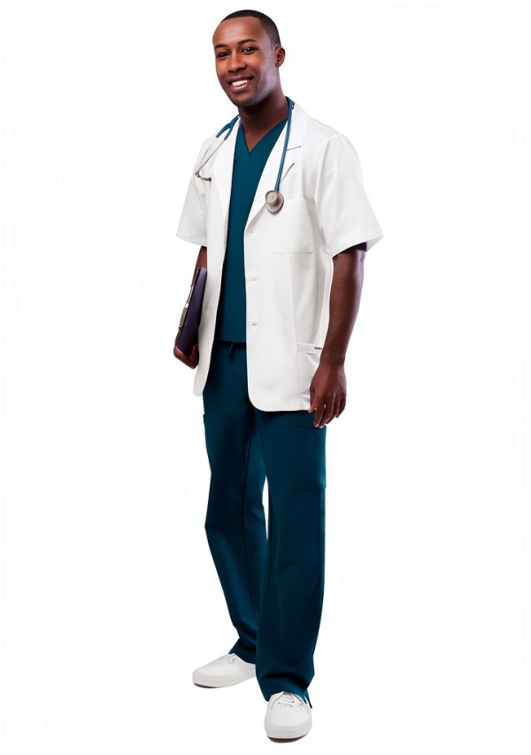 Adar Universal Mens Lab Coats Short Sleeve 31" White 4X-3