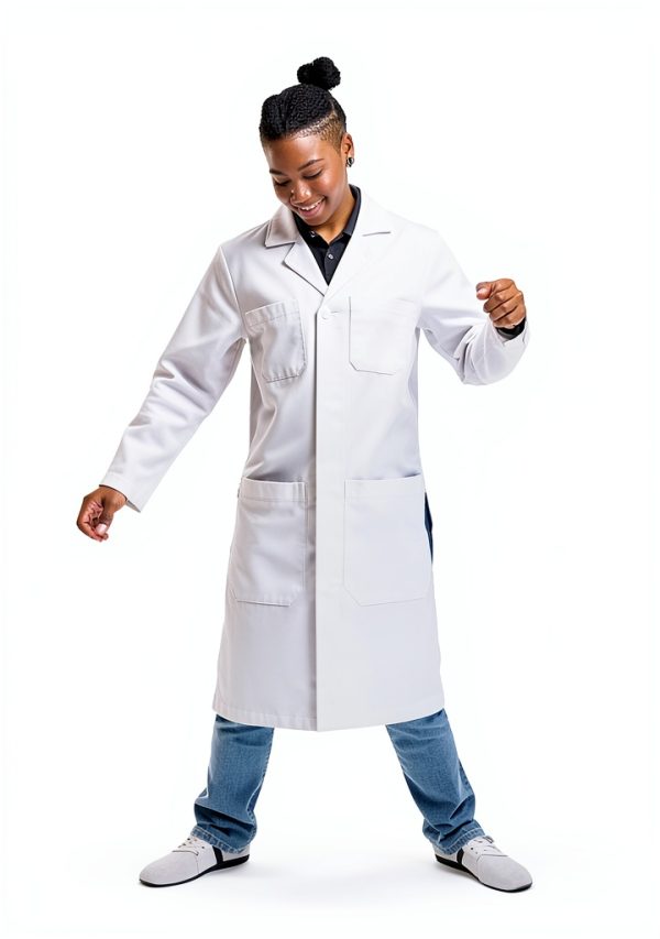 Dr. James Premium Unisex Lab Coat Fit with Phone Tablet Pockets 39"-4