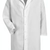 Red Kap Men's Lab Coat KP38 White with Five Snap Closure-0