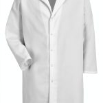Red Kap Men's Lab Coat KP38 White with Five Snap Closure-0