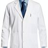 Landau Relaxed Fit Lab Coat for Men 3-Pkt 5-Knot White-3