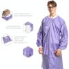 10 Disposable Lab Coats - Durable SMS Knee Length Reusable Lab Coat with Knit Cuffs and Pockets, Unisex | Perfect for Dental, Hospitals, Pharmacies, Labs, Clinics- Purple, Extra Large-2