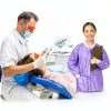 10 Disposable Lab Coats - Durable SMS Knee Length Reusable Lab Coat with Knit Cuffs and Pockets, Unisex | Perfect for Dental, Hospitals, Pharmacies, Labs, Clinics- Purple, Extra Large-6