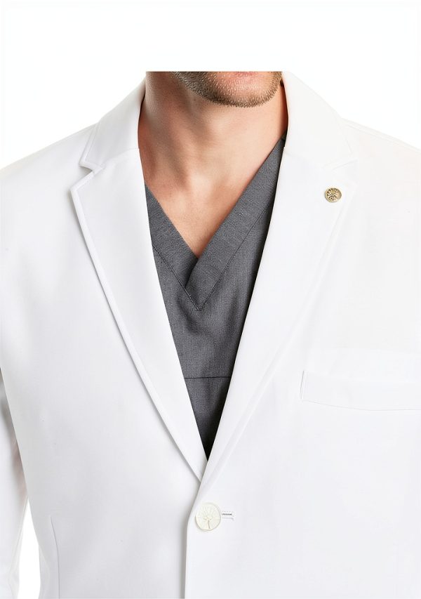 Healing Hands Logan Men’s White Lab Coat with 5 Pockets 360° Stretch-4