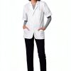 Adar Universal Mens Lab Coats Short Sleeve 31" White 4X-4