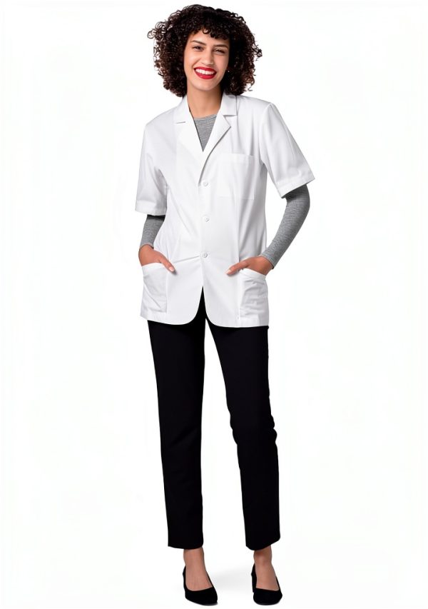 Adar Universal Mens Lab Coats Short Sleeve 31" White 4X-4
