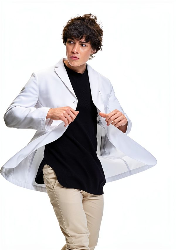 Dr. James Premium Unisex Lab Coat Fit with Phone Tablet Pockets 39"-3