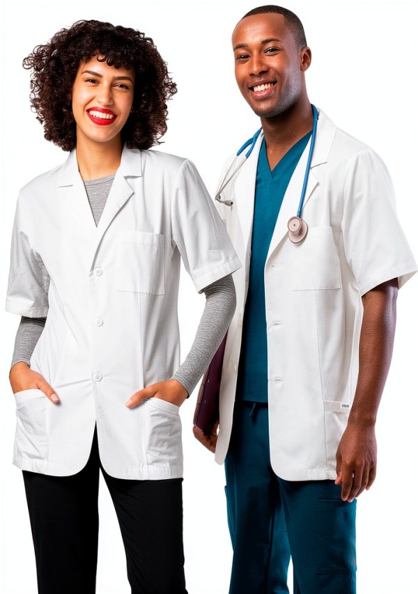 Adar Universal Mens Lab Coats Short Sleeve 31" White 4X-0