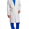 Landau Relaxed Fit Lab Coat for Men 3-Pkt 5-Knot White-0