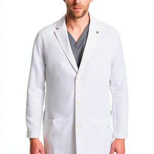 Healing Hands Logan Men’s White Lab Coat with 5 Pockets 360° Stretch-0