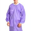 10 Disposable Lab Coats - Durable SMS Knee Length Reusable Lab Coat with Knit Cuffs and Pockets, Unisex | Perfect for Dental, Hospitals, Pharmacies, Labs, Clinics- Purple, Extra Large-1