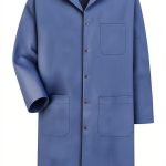 Red Kap Men's Interior Pocket Lab Coat KP18 Light Blue No‑Iron Durable-0