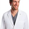Healing Hands Logan Men’s White Lab Coat with 5 Pockets 360° Stretch-1