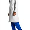 Landau Relaxed Fit Lab Coat for Men 3-Pkt 5-Knot White-1