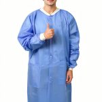 SMS Disposable Lab Coats Niesuga Blue Knee‑Length 50 GSM Sizes-0