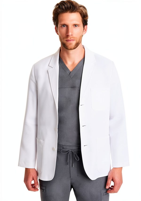 Healing Hands Medical Lab Coat Leo White Coat with 5 Pockets, Soft & 2-Way Stretch Fabric 5150-0