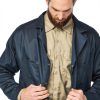 Bulwark FR Men's Concealed Snap-Front Lab Coat – Navy Medium-2