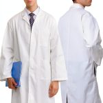 Greenour Professional Lab Coat for Men Long Sleeve Doctor Uniform with 3 Pockets Laboratory Jacket (White)-0