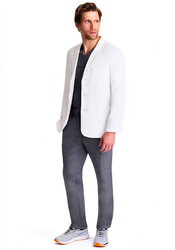 Healing Hands Medical Lab Coat Leo White Coat with 5 Pockets, Soft & 2-Way Stretch Fabric 5150-2