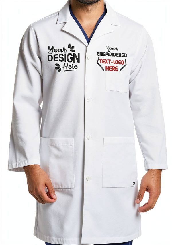 Personalized Embroidered Lab Coat Unisex Multiple Sizes Custom Name-0