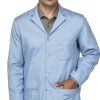 Bulwark Flame Resistant 7oz Cotton Lab Coat Light Blue Small Lapel-5