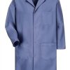 Red Kap Men's Lab Coat with Pockets Light Blue and White Various Sizes-0
