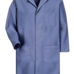 Red Kap Men's Lab Coat with Pockets Light Blue and White Various Sizes-0