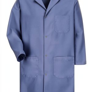 Red Kap Men's Lab Coat with Pockets Light Blue and White Various Sizes-0