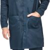 Bulwark FR Men's Concealed Snap-Front Lab Coat – Navy Medium-0