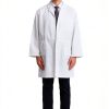 Greenour Professional Lab Coat for Men Long Sleeve Doctor Uniform with 3 Pockets Laboratory Jacket (White)-5