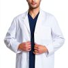 Cherokee Men's Lab Coat 30" White Consultation Durable Stretch CK401-1