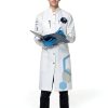 Lab Coat Genius Lab Gear Men's 6-Pocket 100% Cotton White-5