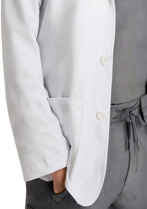 Healing Hands Medical Lab Coat Leo White Coat with 5 Pockets, Soft & 2-Way Stretch Fabric 5150-3