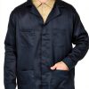 Bulwark FR Men's Concealed Snap-Front Lab Coat – Navy Medium-4