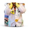 Greenour Professional Lab Coat for Men Long Sleeve Doctor Uniform with 3 Pockets Laboratory Jacket (White)-4