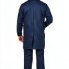 Bulwark FR Men's Concealed Snap-Front Lab Coat – Navy Medium-1