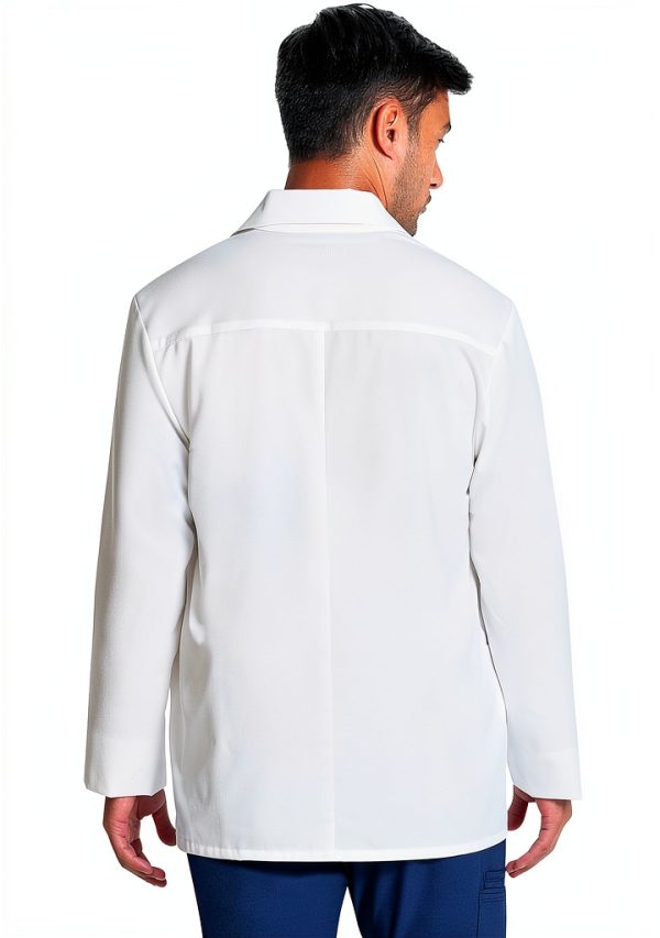 Cherokee Men's Lab Coat 30" White Consultation Durable Stretch CK401-4