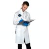 Lab Coat Genius Lab Gear Men's 6-Pocket 100% Cotton White-6