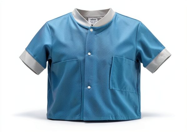 Disposable Lab Coat Greenour Pack of 10 Blue Smock with Knitted Cuffs-3