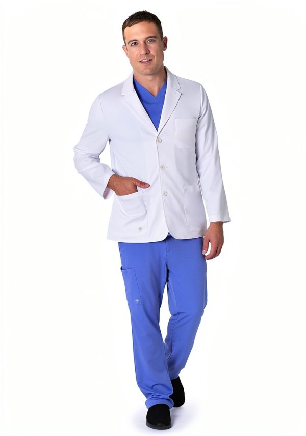 Healing Hands Medical Lab Coat Leo White Coat with 5 Pockets, Soft & 2-Way Stretch Fabric 5150-5