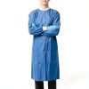JMU Disposable Lab Coat 10-100 Pack Knee Length with Knit Cuff, Blue-3