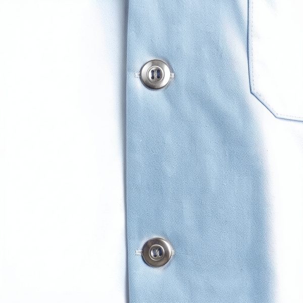Bulwark Flame Resistant 7oz Cotton Lab Coat Light Blue Small Lapel-4
